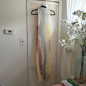Pleated high neck Zara dress